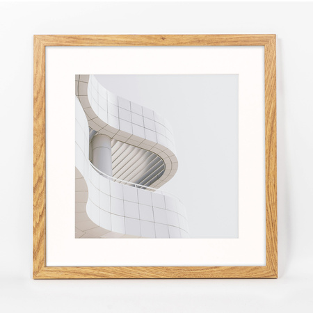 Ramka naturalna HEN PASS 01 z passe-partout – rozmiar 40x40 cm (30x30 cm)