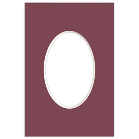 Passe partout 10x15 (6x9) OWAL CZERWONE BORDO - LUCA Q5707