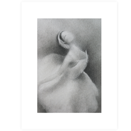 Zestaw plakatów by Anetta Piechowska-Subtle Dance at Dawn w srebrnych ramkach z litego drewna