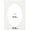 Passe partout 13x18 (10x15) BIAŁY OWAL MILK MLECZNY - LUCA Q5105