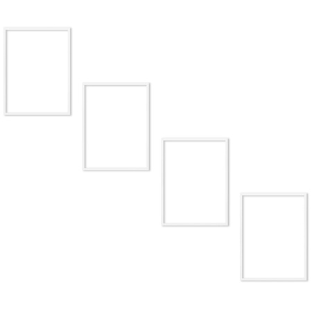 Zestaw białych ramek na 4 zdjęcia PINIA 1 GF0034 L