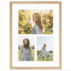 Foto Galeria 30x40 cm kolor dębowy - ramka z passe partout na 3 zdjęcia 10x15 cm 15x21 cm