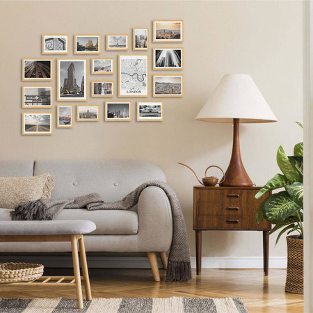 Zestaw naturanych ramek na 18 zdjęć PINIA 0 GF0006