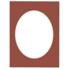 Passe partout 30x40 (24x30) OWAL CZERWONE CAYENNE - LUCA Q5701
