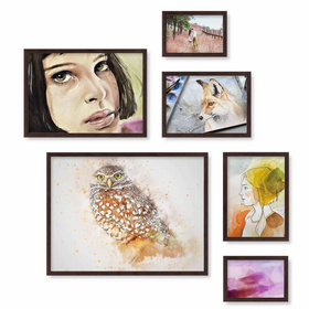 Zestaw brązowych ramek na 6 zdjęć PINIA 4 GF0010