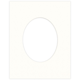 Passe partout 40x50 (24x30) OWAL LUCA Q5102 SNOW WHITE - BIAŁY