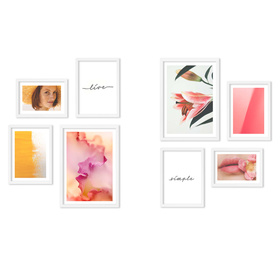 Zestaw białych ramek na 8 zdjęć PINIA 1 GF0043