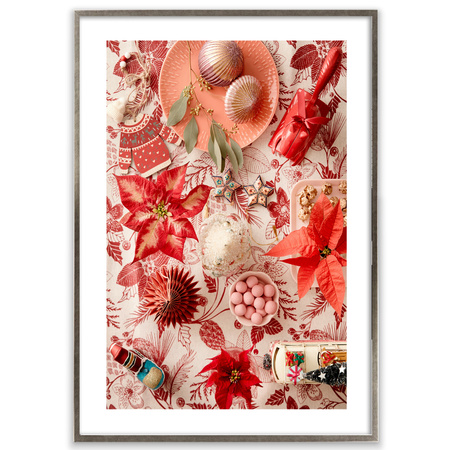 Ramka drewniana UNO S Srebrna 50x70 cm