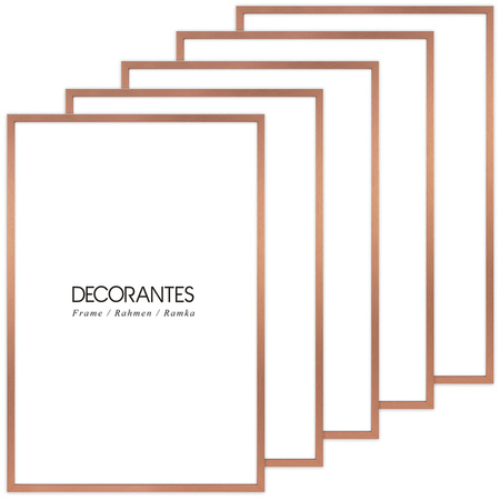 Zestaw ramek na zdjęcia 40x60 cm miedziane 5 ramek