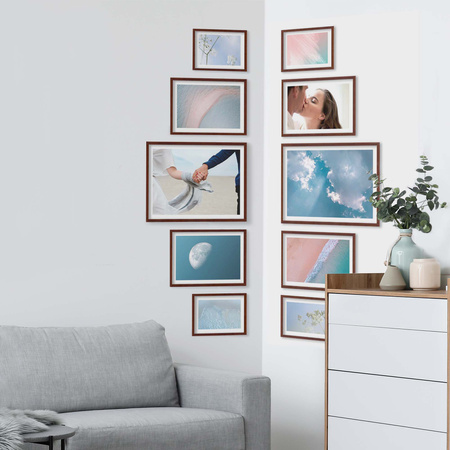 Zestaw brązowych ramek na 10 zdjęć PINIA 3 GF0040