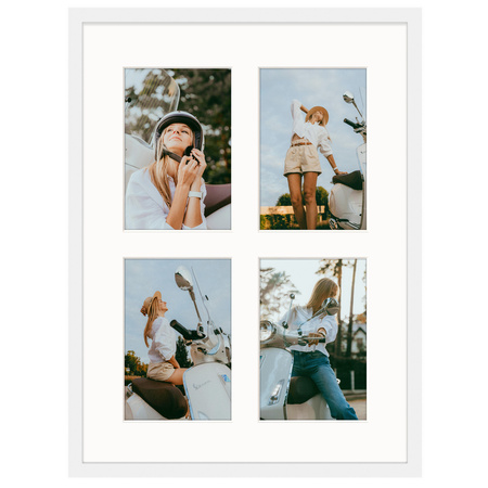 Foto Galeria 30x40 cm biała - ramka z passe partout na 4 zdjęcia 10x15 cm