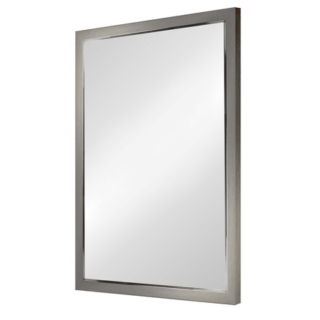 Lustro nowoczesne w srebrno grafitowej ramie LU-1496