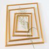Ramka drewniana DRWC F Z złota 15x15 cm