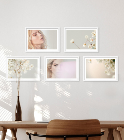 Zestaw białych ramek na 5 zdjęć PINIA 1 GF0014