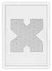 Ramka LITERKA "X" Biała. Ramka z passe partout o rozmiarze 21x30 cm