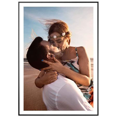 Ramka aluminiowa czarna QAL 70x100 cm