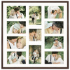 Foto Galeria 50x50 cm - ramka z passe partout na 11 zdjęć 10x15 cm i 10x10 cm kolor brązowy