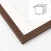 Ramka brązowa HEN PASS 4 z passe-partout – rozmiar 60x80 cm (okienko 40x60 cm)