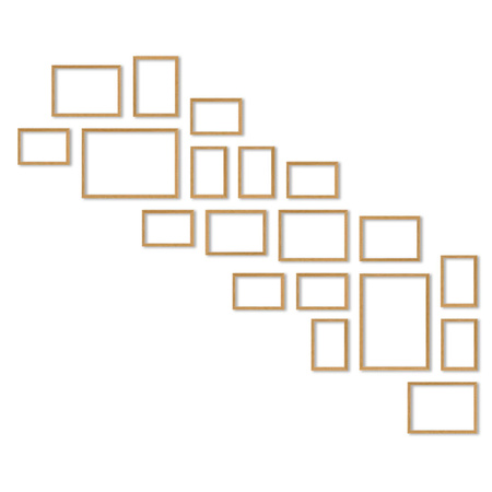 Zestaw naturanych ramek na 19 zdjęć PINIA 00 GF0036 L