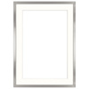 Ramka srebrna HEN PASS S z passe-partout – rozmiar 50x70 cm (okienko 40x60 cm)
