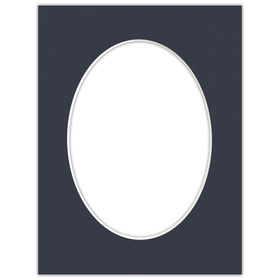 Passe partout  18x24 (13x18) OWAL GRANATOWE NAVY - LUCA Q5403