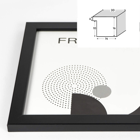 Ramka czarna HEN 2 21x30 cm