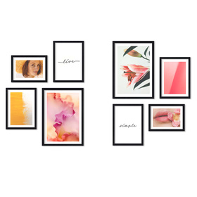 Zestaw czarnych ramek na 8 zdjęć PINIA 2 GF0043