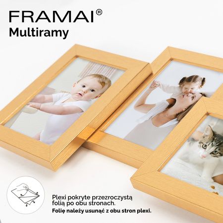 Multirama MULTI HEN ZŁOTA ramka na 4 zdjęcia