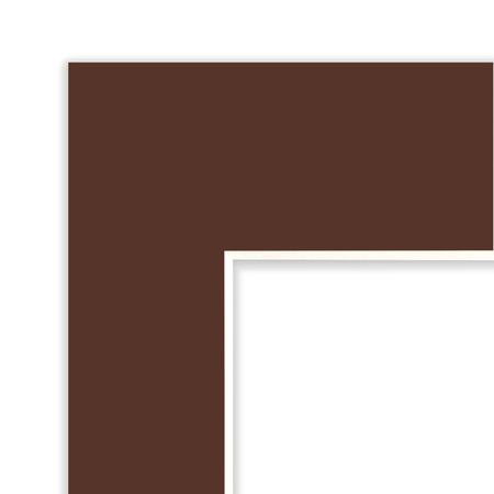 Passe partout 40x50 (30x40) BRĄZOWE CHOCOLATE - LUCA Q5603