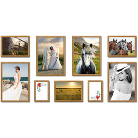 Zestaw brązowych ramek na 9 zdjęć PRESTO 3 GF0004