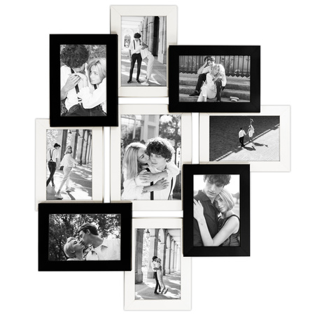 Multirama na 9 zdjęć MULTI HEN 1-2 ramka na zdjęcia w kolorze czarno-białym