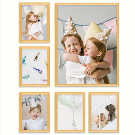 Zestaw naturalnych ramek na 6 zdjęć HIT 0 GF0002