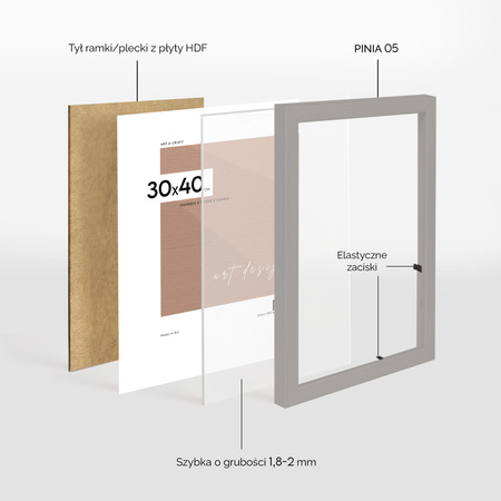 Ramka drewniana PINIA 05 30x40 cm