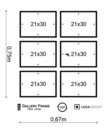 Zestaw brązowych ramek na 6 zdjęć PINIA 3 GF0020