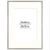 Ramka srebrna HEN PASS S z passe-partout – rozmiar 70x100 cm (okienko 50x70 cm)