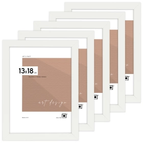 Pakiet 5 szt. białych ramek FDM 1 13x18 cm