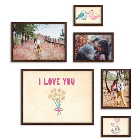 Zestaw brązowych ramek na 6 zdjęć HIT 4 GF0010