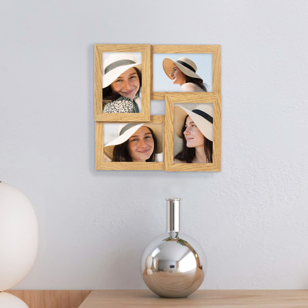 Multirama MULTI HEN DĘBOWA ramka na 4 zdjęcia