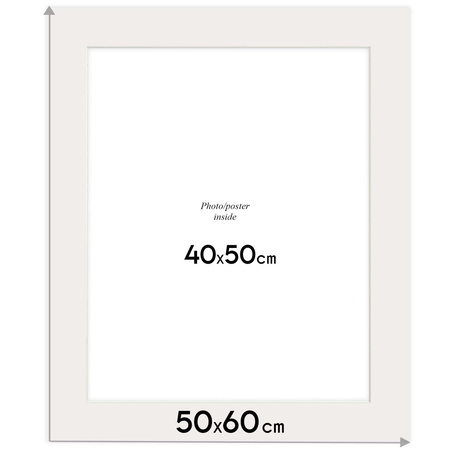 Passe partout 50x60 (40x50) LUCA Q5104 OFF WHITE - BIAŁY