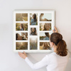 Foto Galeria 50x50 cm - ramka z passe partout na 11 zdjęć 10x15 cm i 10x10 cm kolor biały