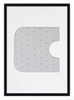 Ramka LITERKA "C" czarne - Ramka z passe partout o rozmiarze 21x30 cm