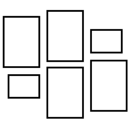 Zestaw białych ramek na 6 zdjęć PINIA 1 GF0047