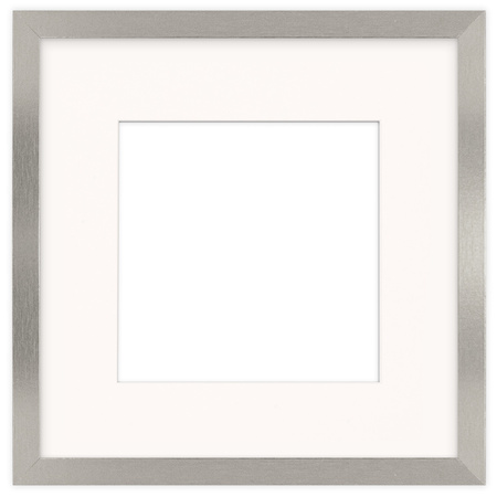 Ramka srebrna HEN PASS S z passe-partout – rozmiar 30x30 cm (okienko 20x20 cm)