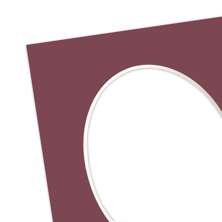 Passe partout 40x50 (30x40) OWAL CZERWONE BORDO - LUCA Q5707