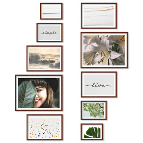 Zestaw brązowych ramek na 10 zdjęć PINIA 3 GF0039