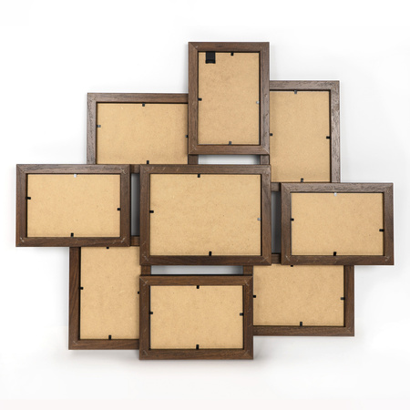 Multirama na 9 zdjęć MULTI HEN 4 ramka na zdjęcia w kolorze brązowym