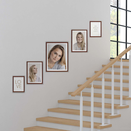 Zestaw brązowych ramek na 5 zdjęć PINIA 3 GF0031 R