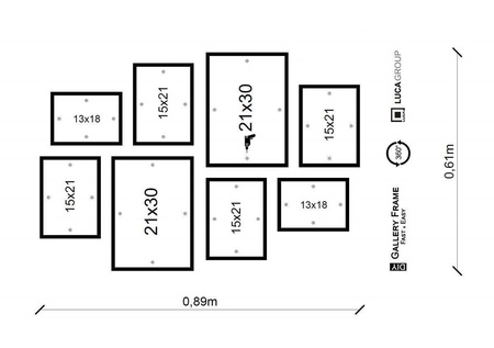 Zestaw brązowych ramek na 8 zdjęć PINIA 4 GF0007