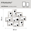 Multirama na 9 zdjęć MULTI HEN S ramka na zdjęcia w kolorze srebrnym