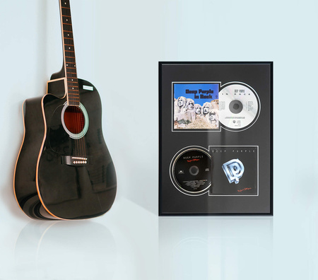 Ramka na płytę CD w kolorze czarnym. Ramka aluminiowa o rozmiarze 21x30 cm